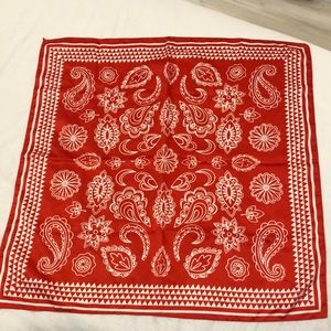 SILK SCARF RED BANDANA